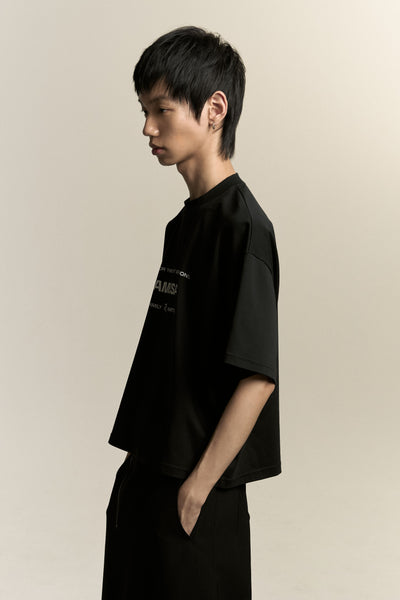 MARYS CROPPED HOME TEE EUPHORIC BLACK (NAMESAKE EXCLUSIVE)