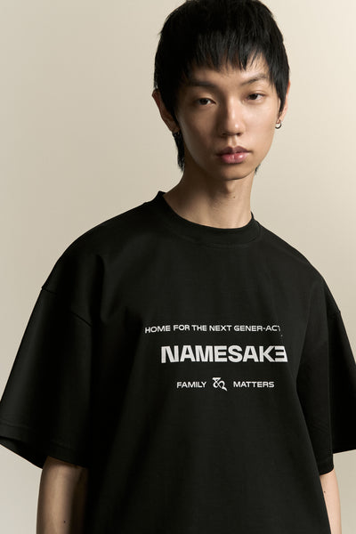 MARYS CROPPED HOME TEE EUPHORIC BLACK (NAMESAKE EXCLUSIVE)