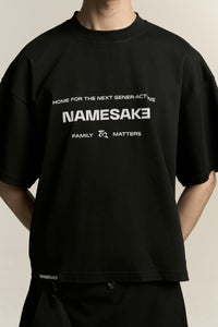 MARYS CROPPED HOME TEE EUPHORIC BLACK (NAMESAKE EXCLUSIVE)