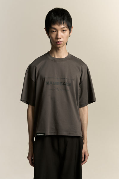 MARYS CROPPED HOME TEE PUBBLE GREY (NAMESAKE EXCLUSIVE)