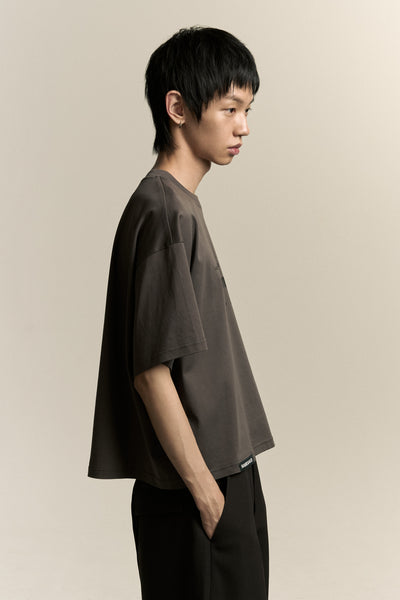 MARYS CROPPED HOME TEE PUBBLE GREY (NAMESAKE EXCLUSIVE)