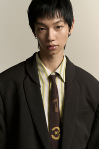 NUMERO KNIT TIE MARSH BROWN