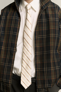 NAMESAKE LOGO OFFICE TIE  CANNOLI CREAM