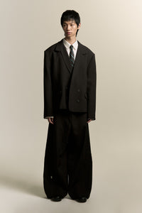 NAMESAKE LOGO OFFICE TIE  STAGNANT BROWN