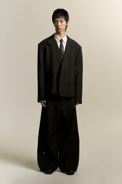 NAMESAKE LOGO OFFICE TIE  STAGNANT BROWN