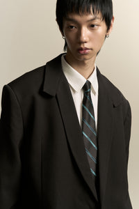 NAMESAKE LOGO OFFICE TIE  STAGNANT BROWN