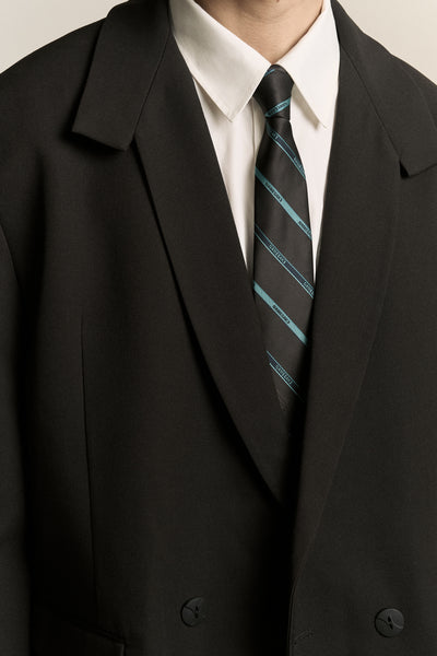 NAMESAKE LOGO OFFICE TIE  STAGNANT BROWN