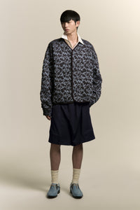 KIRK PLEATED SHORTS DEPTH BLUE