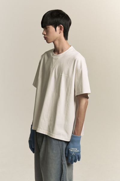 TOBI OVERSIZED LOGO TEE FREE WHITE