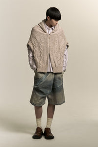 NATRON CROSS JEAN SHORTS MIRROR LAKE BLUE