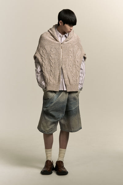 NATRON CROSS JEAN SHORTS MIRROR LAKE BLUE