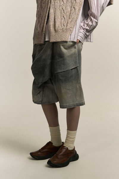 NATRON CROSS JEAN SHORTS MIRROR LAKE BLUE