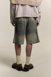 NATRON CROSS JEAN SHORTS MIRROR LAKE BLUE