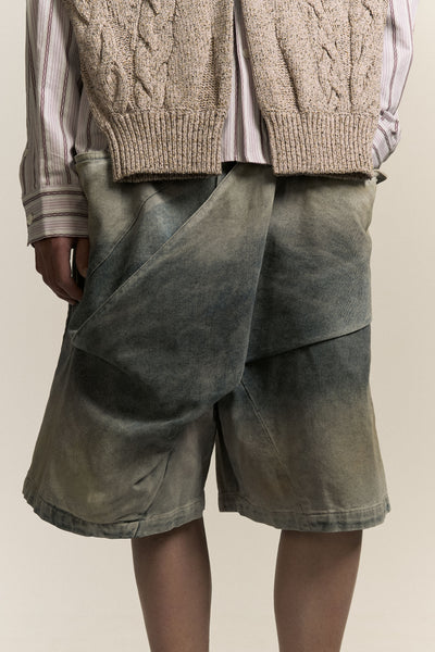 NATRON CROSS JEAN SHORTS MIRROR LAKE BLUE