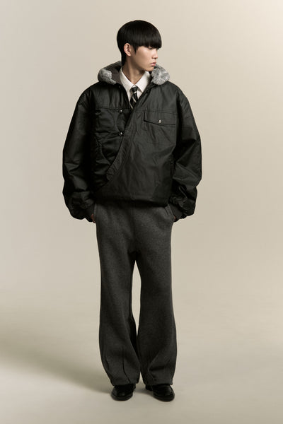 YORK WINTER BOMBER PULLOVER EUPHORIC BLACK