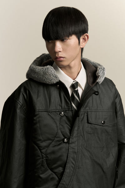 YORK WINTER BOMBER PULLOVER EUPHORIC BLACK