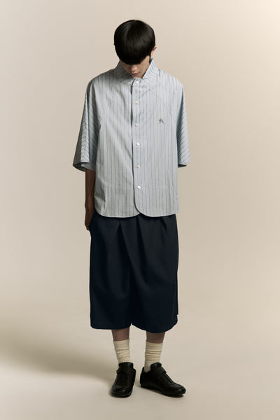 REID PLEATED SHORTS AEGEAN BLUE