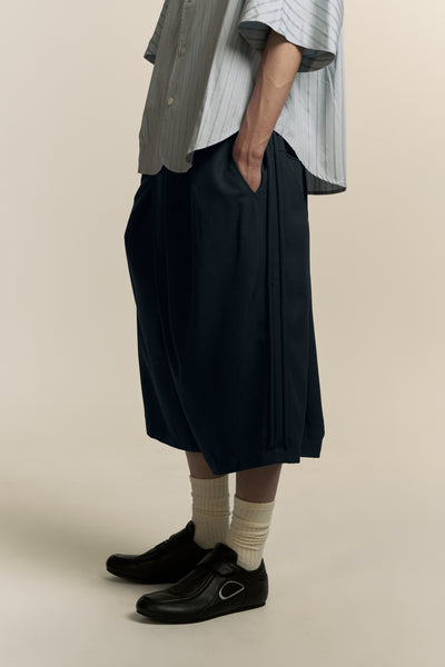 REID PLEATED SHORTS AEGEAN BLUE