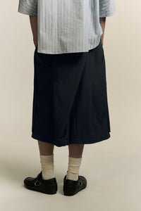 REID PLEATED SHORTS AEGEAN BLUE