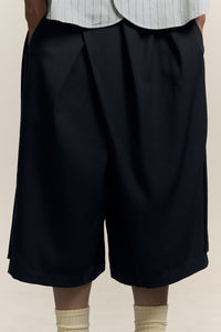 REID PLEATED SHORTS AEGEAN BLUE