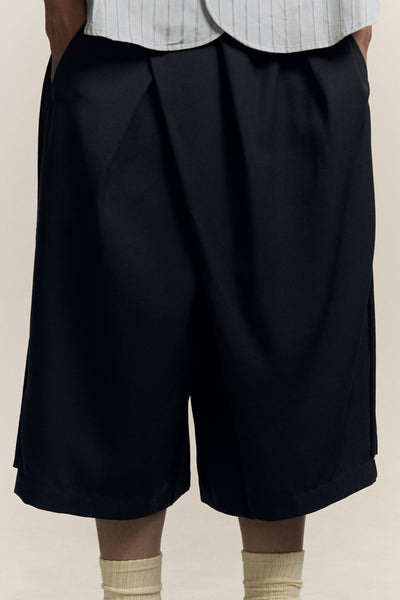 REID PLEATED SHORTS AEGEAN BLUE