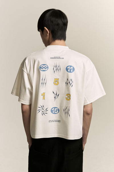 MARYS CROPPED NMSK TEE FREE WHITE