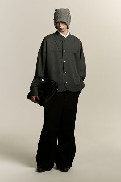 COMO FLEECE SHIRT ASH GREY