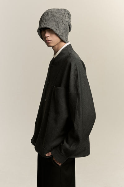 COMO FLEECE SHIRT ASH GREY