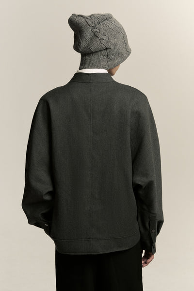 COMO FLEECE SHIRT ASH GREY