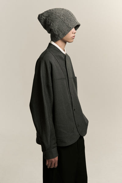 COMO FLEECE SHIRT ASH GREY