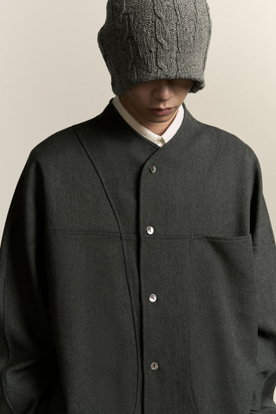 COMO FLEECE SHIRT ASH GREY