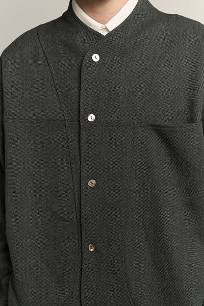 COMO FLEECE SHIRT ASH GREY