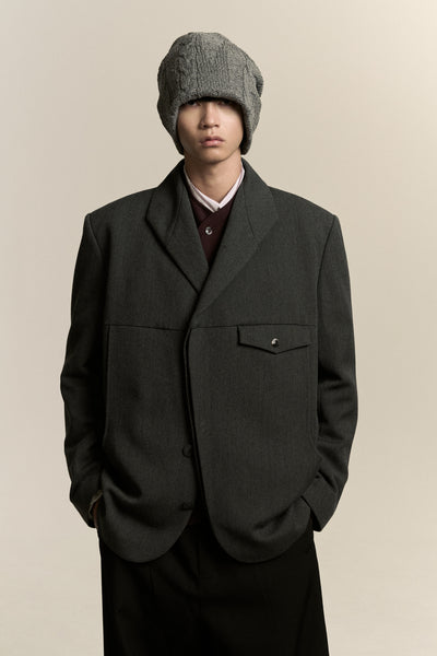 SANFORD PEACOAT ASH GREY
