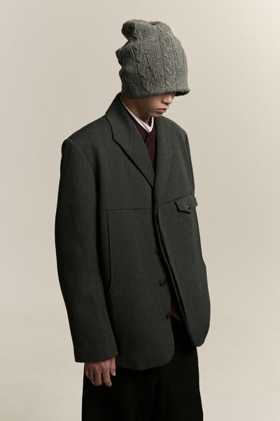 SANFORD PEACOAT ASH GREY