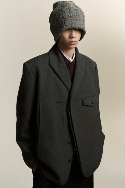 SANFORD PEACOAT ASH GREY