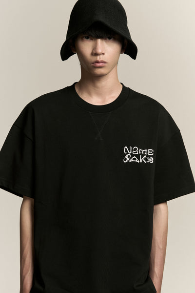 TOBI OVERSIZED NOTICE TEE EUPHORIC BLACK
