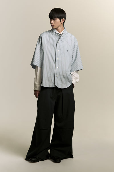 SARIO BOMBER SS SHIRT LAKE STRIPE