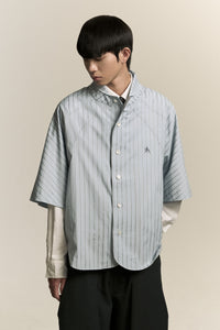 SARIO BOMBER SS SHIRT LAKE STRIPE