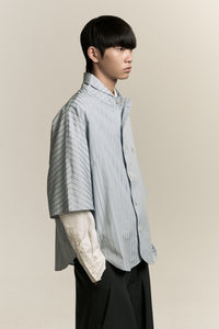 SARIO BOMBER SS SHIRT LAKE STRIPE