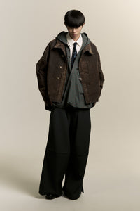 RUS TWIST HOODED SHIRT TERRAIN GREEN PLAID