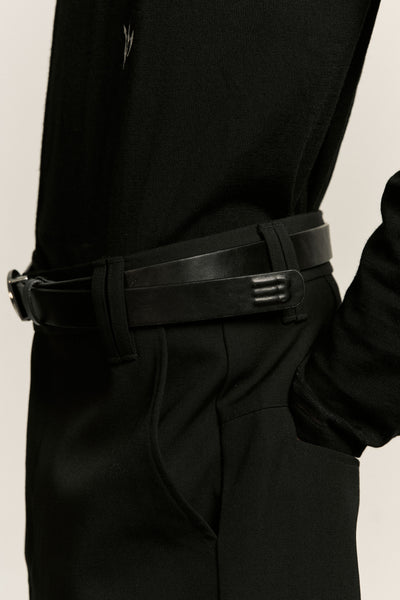 N3 GLOBE LOGO BELT EUPHORIC BLACK