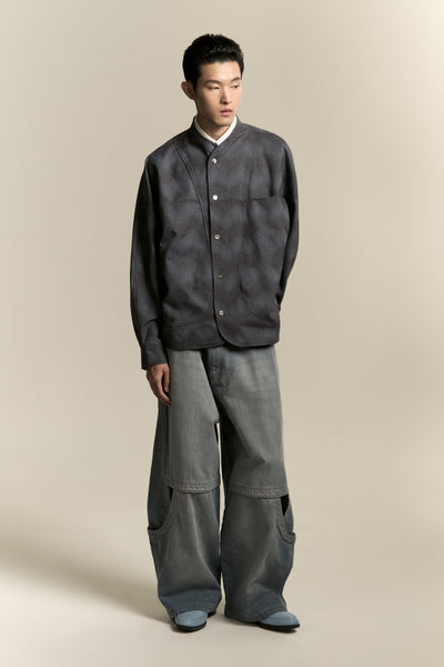 COMO FLEECE SHIRT SPACE WAVE BLUE (NAMESAKE EXCLUSIVE)