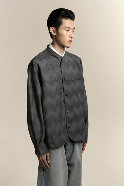 COMO FLEECE SHIRT SPACE WAVE BLUE (NAMESAKE EXCLUSIVE)