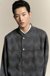 COMO FLEECE SHIRT SPACE WAVE BLUE (NAMESAKE EXCLUSIVE)