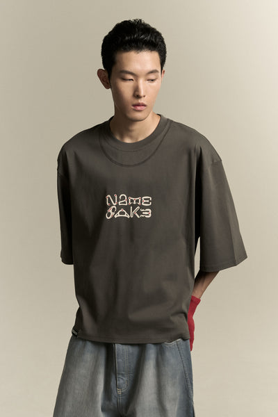 MAYO OVERSIZED CARABINER TEE PUBBLE GREY