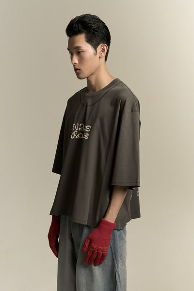 MAYO OVERSIZED CARABINER TEE PUBBLE GREY