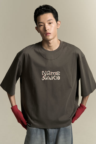 MAYO OVERSIZED CARABINER TEE PUBBLE GREY
