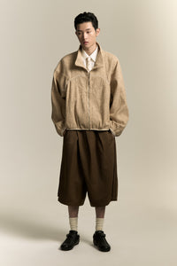 REID PLEATED SHORTS MARSH BROWN