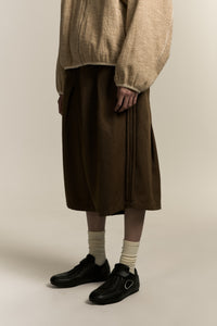 REID PLEATED SHORTS MARSH BROWN