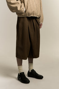 REID PLEATED SHORTS MARSH BROWN